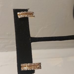 Gold and diamond earrings